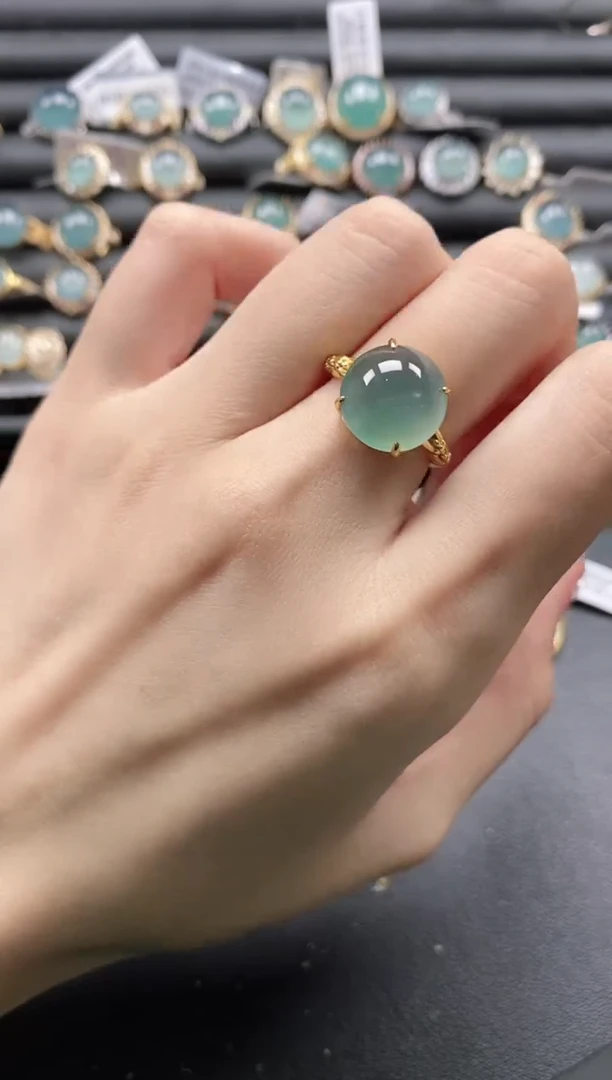【闪购商品】翡翠戒指银S925镶嵌1111