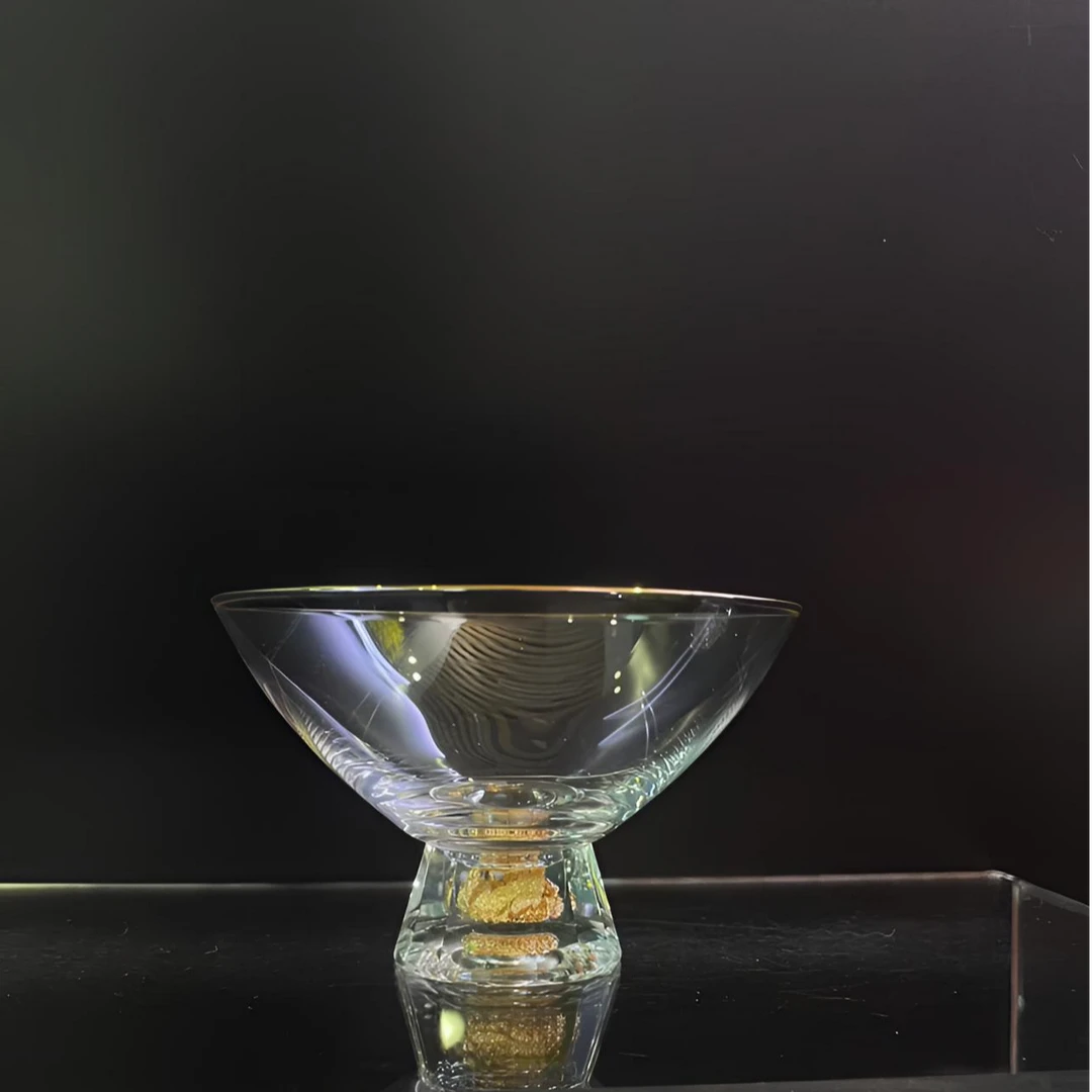 高端轻奢水晶主人杯金箔描金透明个性创意耐热高档纯手工无铅家用