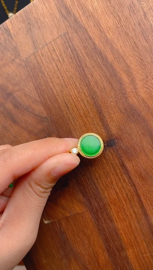 【闪购商品】翡翠吊坠(不含链)银S925镶嵌平安喜乐无事牌