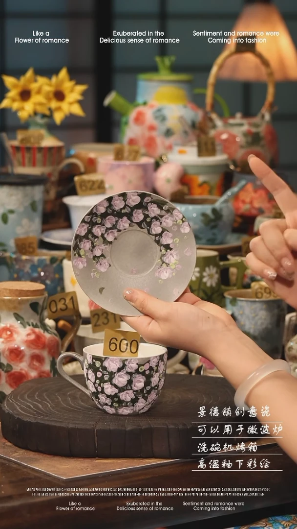 陶瓷600景德镇高温釉下彩手工手绘款式