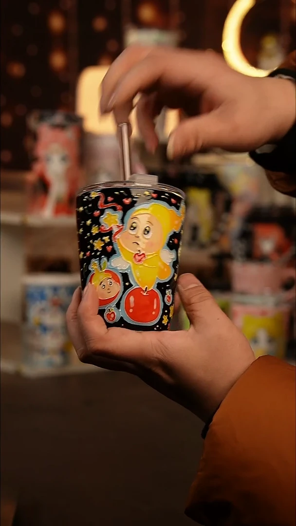 （(玉泥）景德镇手工手绘文创陶瓷杯