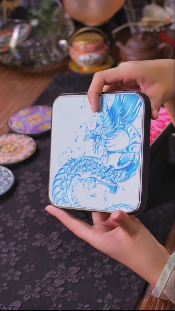 壹藏贰宝应龙图案大垫子一片