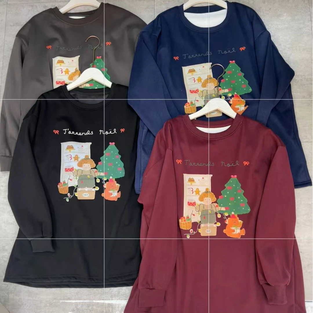 4792圣诞小女孩加绒卫衣