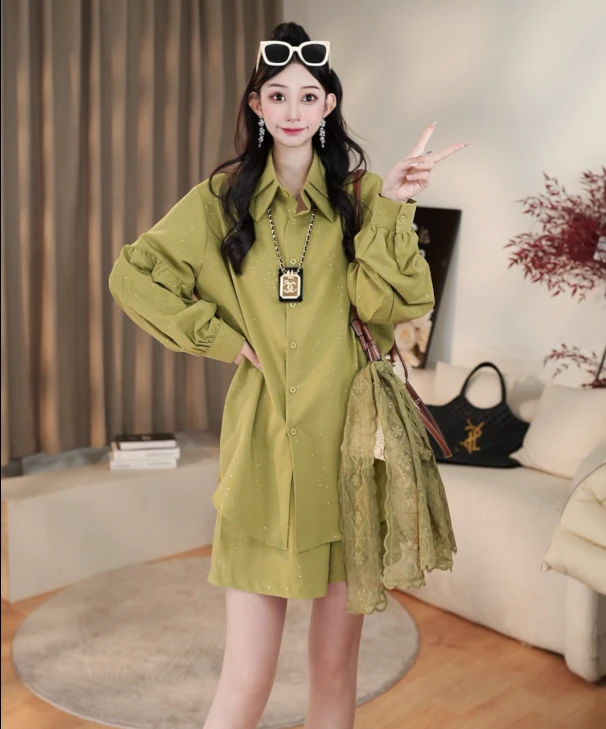 春款东大门法式立领三件套净版宽松250249