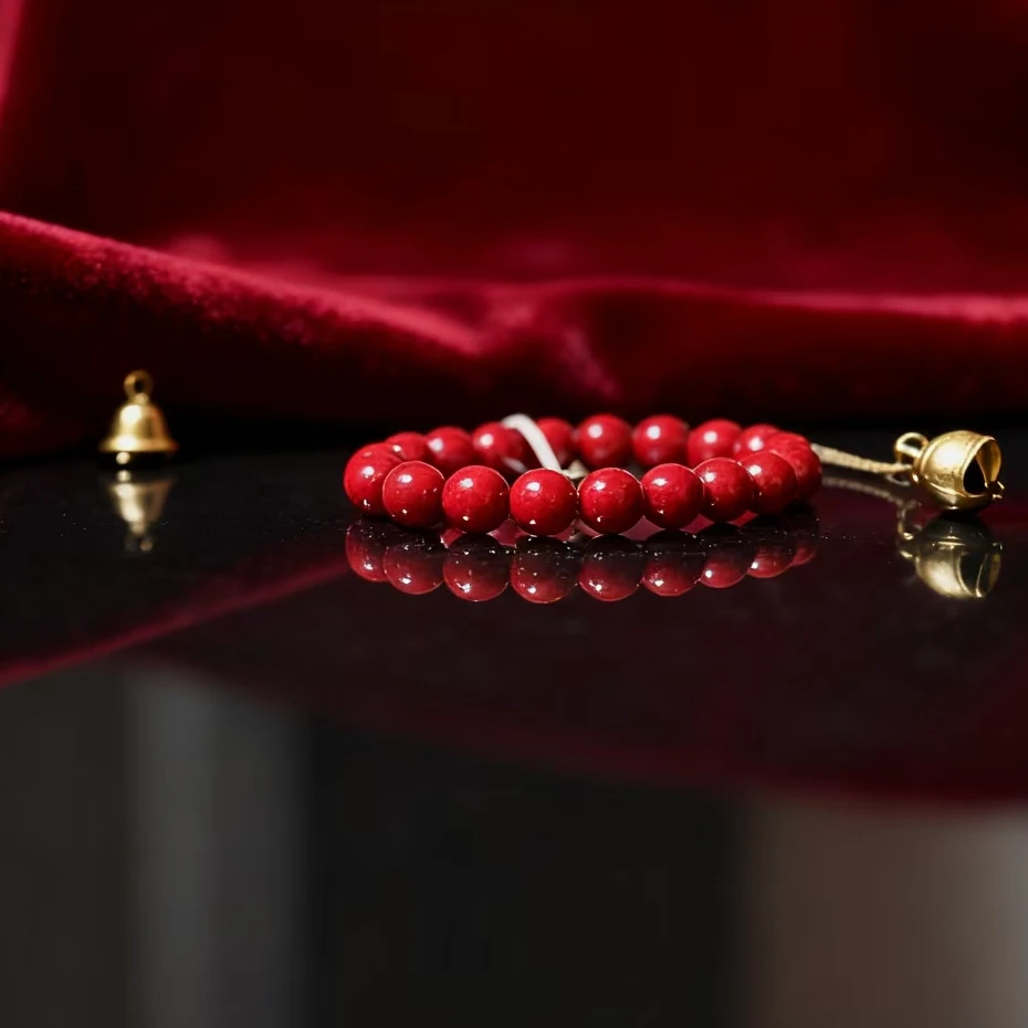 天然辰砂本命年紫金砂素圈644【无礼盒】