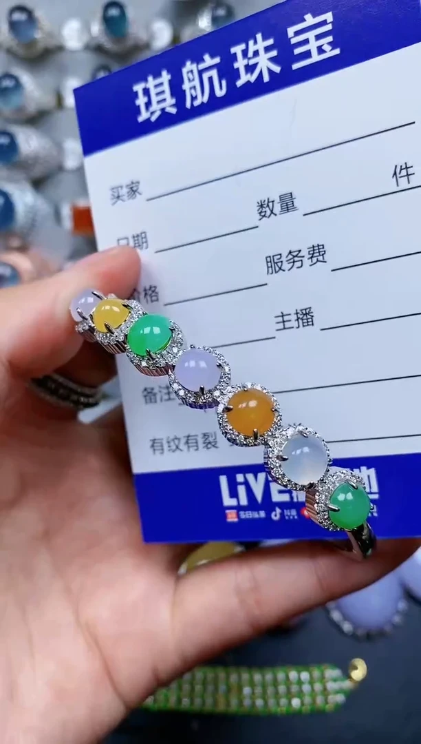 【闪购商品】翡翠手镯银S925镶嵌0299