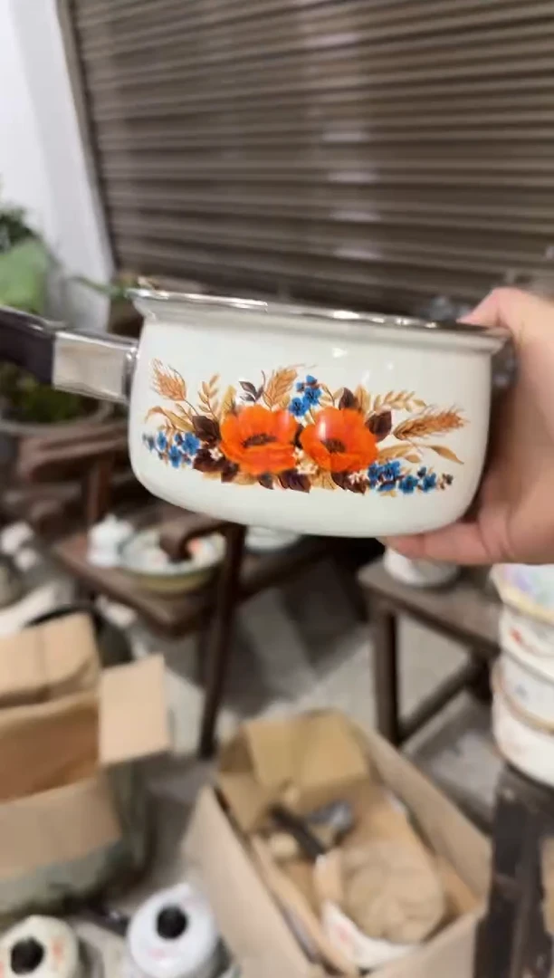 【闪购商品】摆件搪瓷锅微瑕介意勿拍