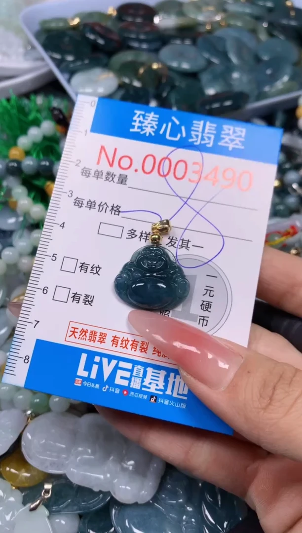 【闪购商品】翡翠颈饰未镶嵌含绳0003490