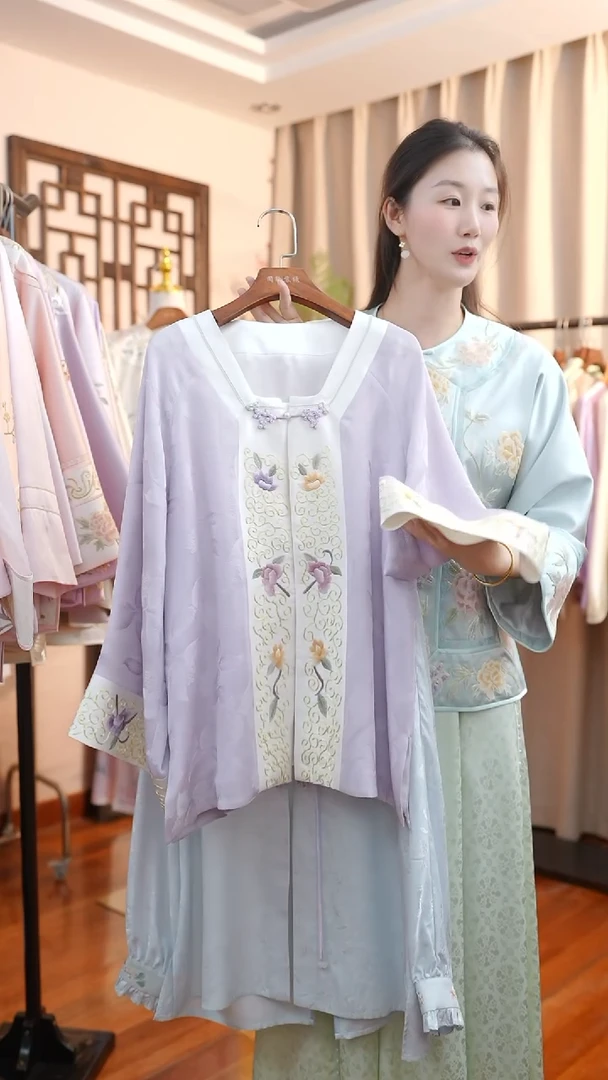 刺绣桑蚕丝非遗手工苏绣服饰