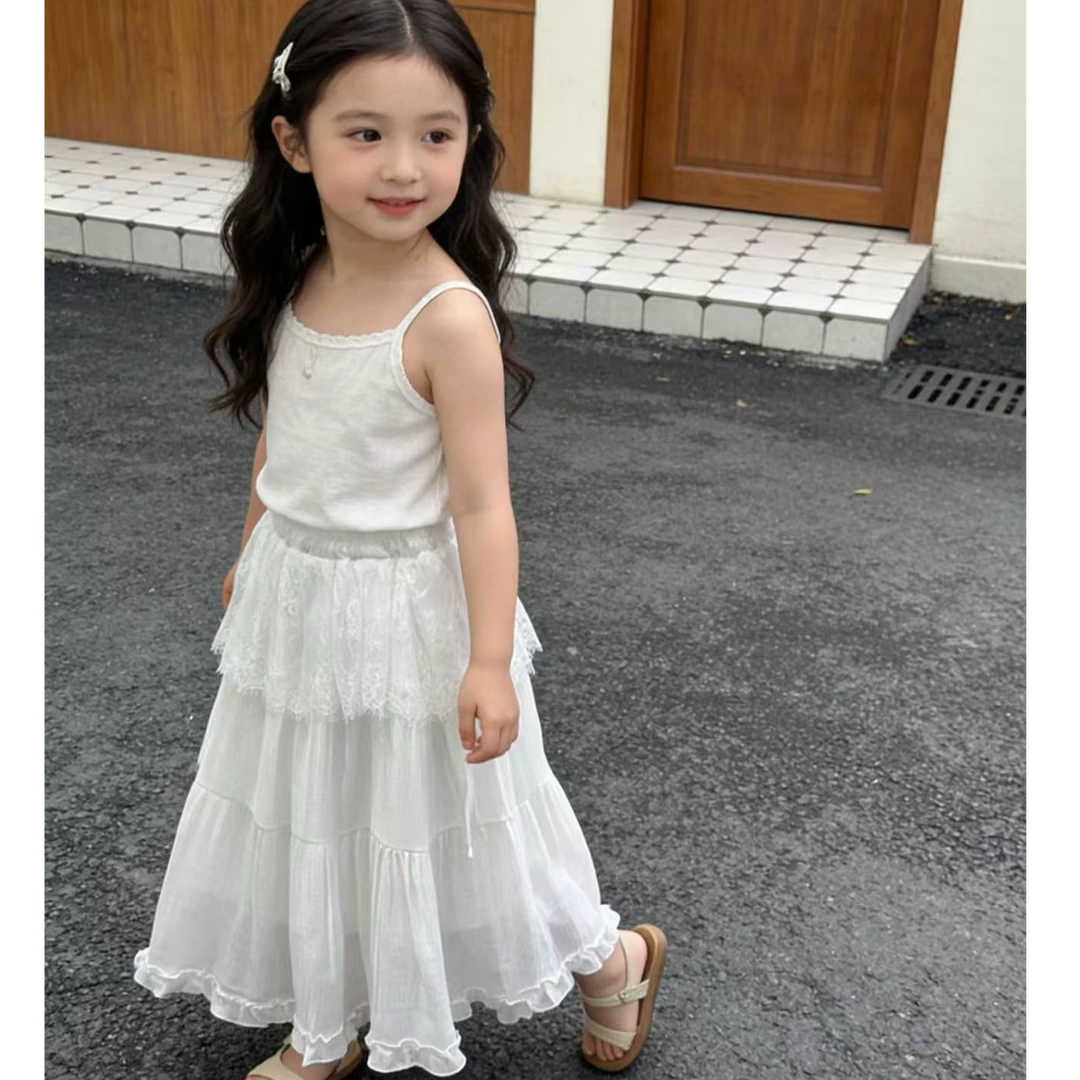 M 时尚洋气百搭女童夏季洛丽塔公主风半身裙26053