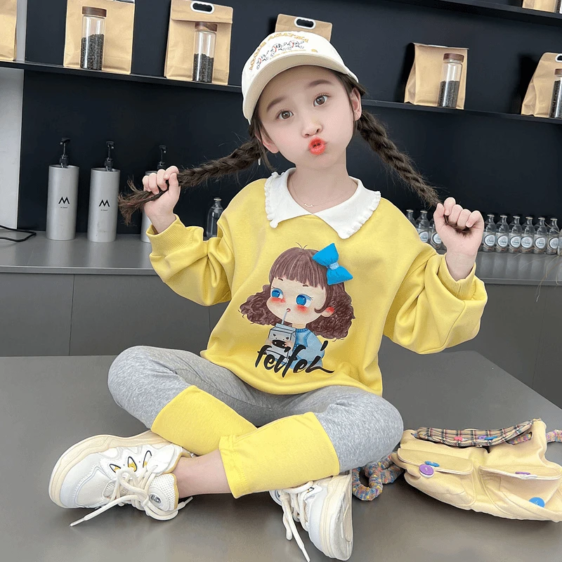 女童运动套装春秋季2025新款女宝宝卫衣打底裤秋款两件套时尚洋气