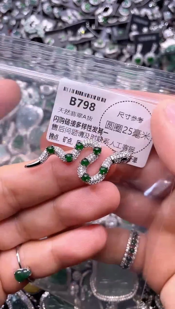 翡翠未镶嵌颈饰B798吊坠