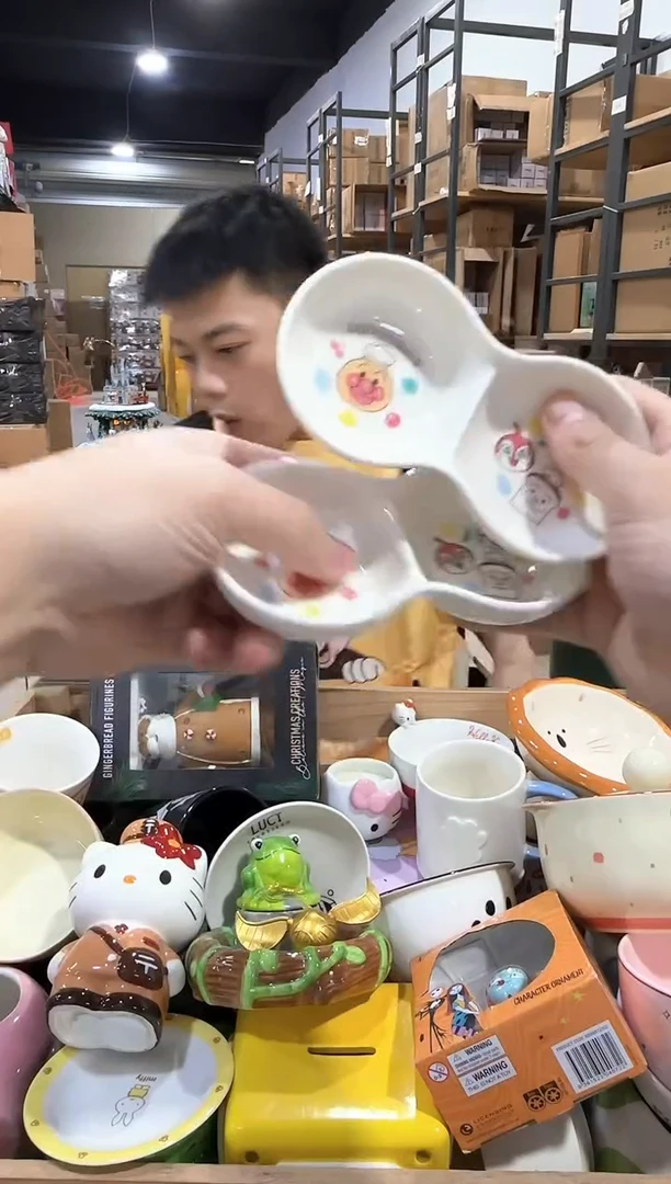 瓷片面包超人花生蘸料碟2件套