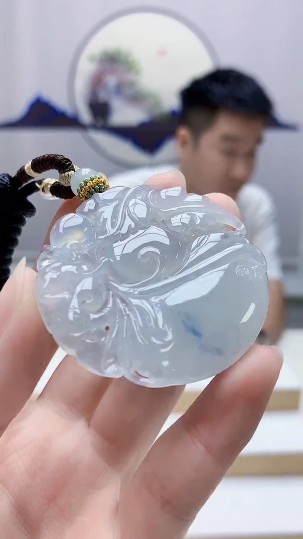 未镶嵌定制翡翠5028ry-毛货挂件福在眼前159