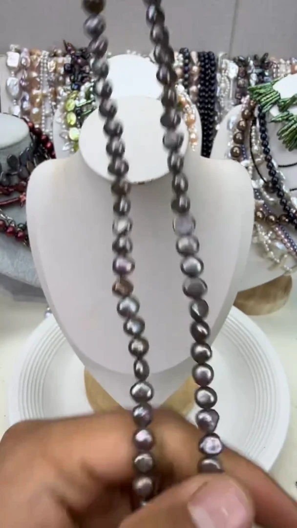 颈饰银S925镶嵌淡水珍珠1