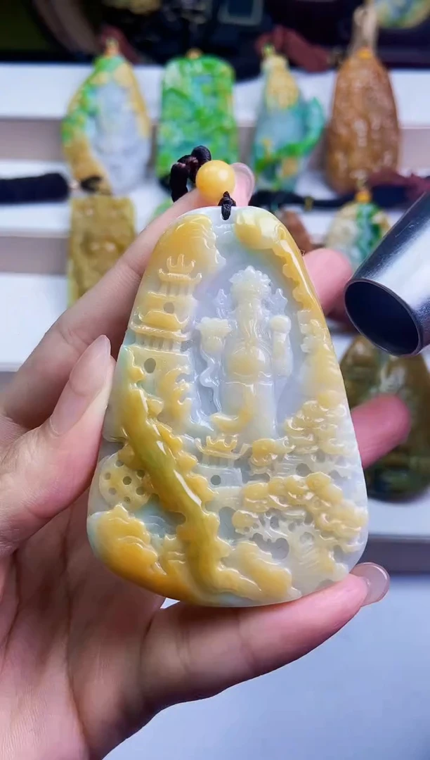 颈饰未镶嵌翡翠翡翠A货