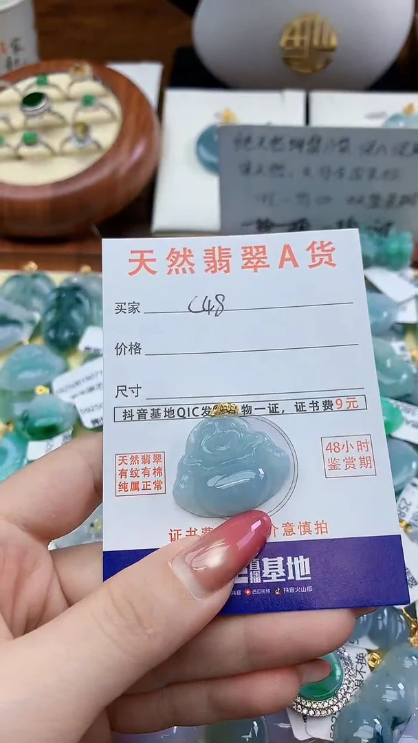 颈饰未镶嵌翡翠天然A货翡翠挂件