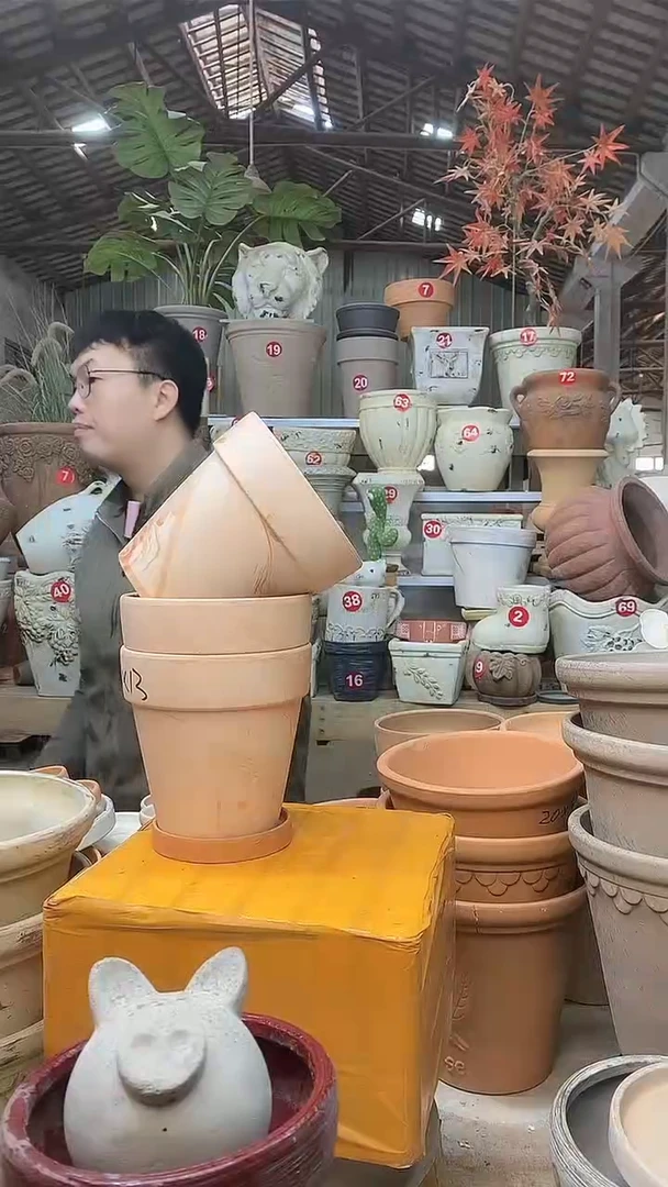 【闪购商品】缸3套13*13（红白）陶玛琪朵送红托