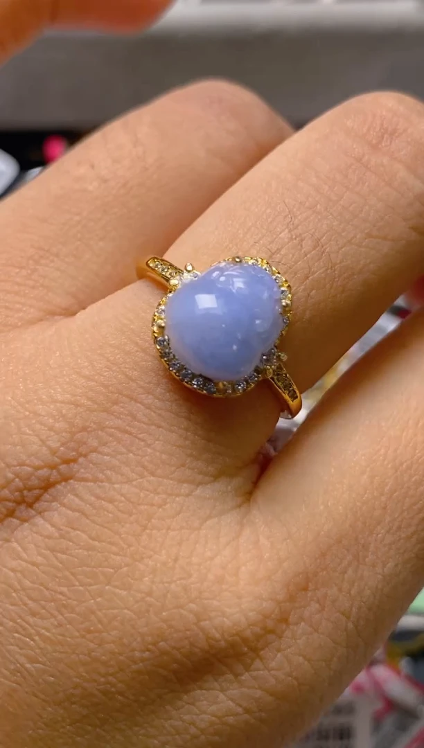 银S925镶嵌戒指翡翠百内无证书