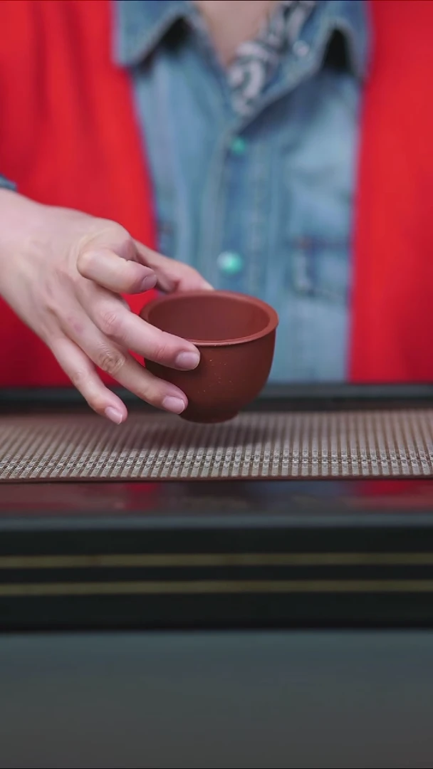 茶壶紫砂红降坡铃铛杯100cc