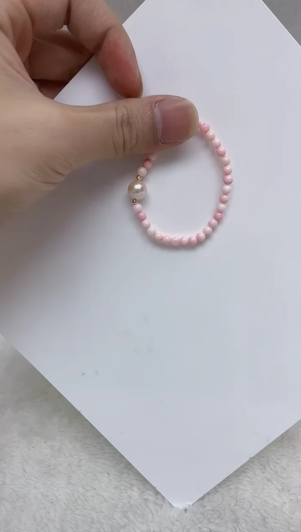18K金镶嵌手链海水珍珠