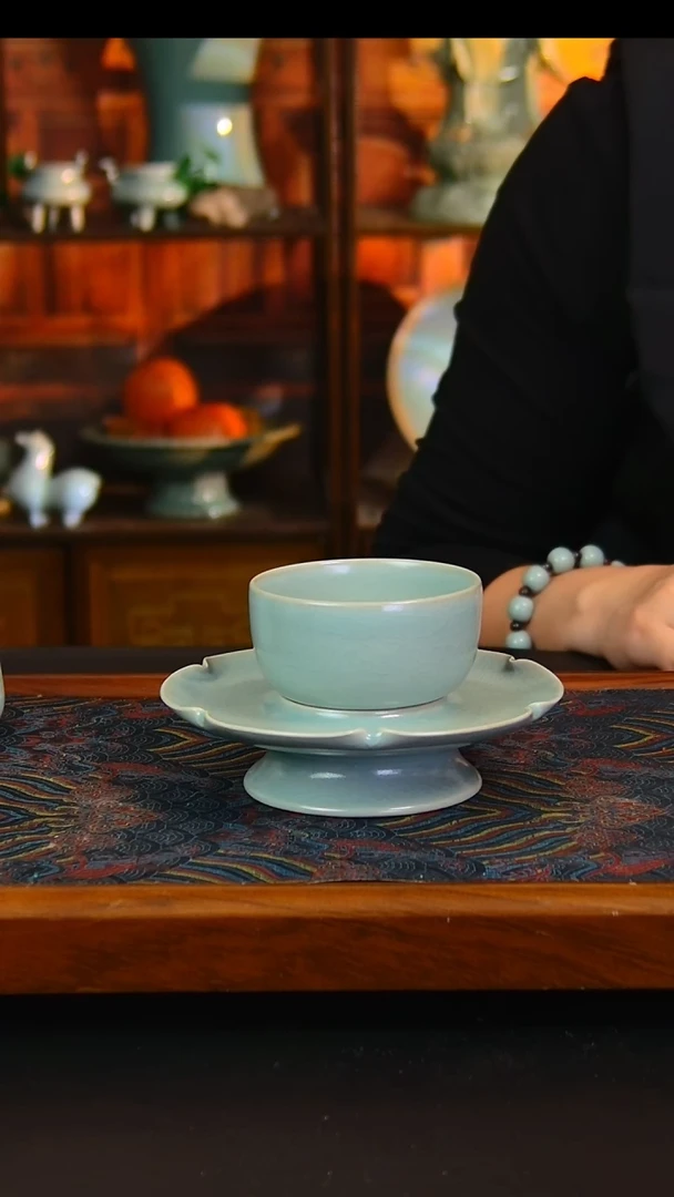 瓷片全手工仿古釉盏杯，一级品