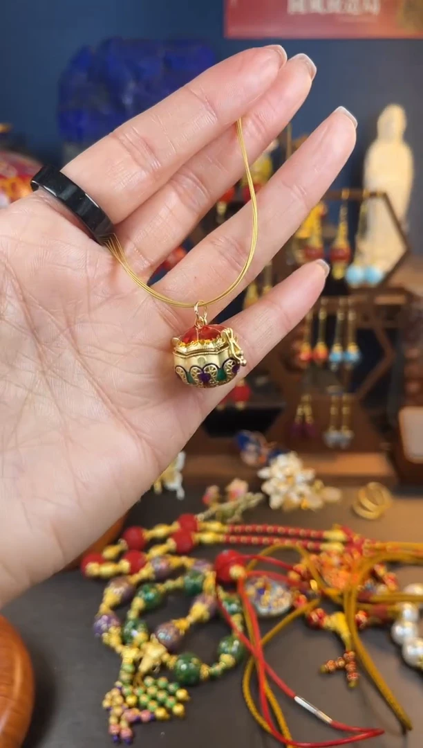 【闪购商品】柿柿如意珐琅吊坠