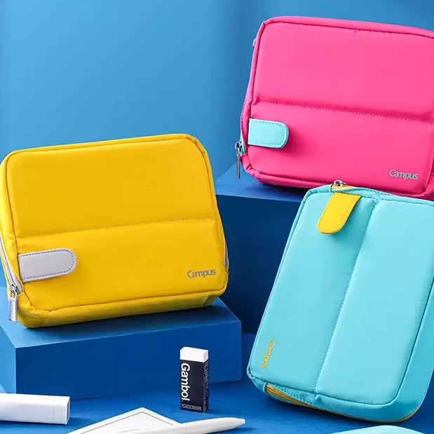 大容量桌立式收纳包简约日系多功能收纳文具袋笔袋