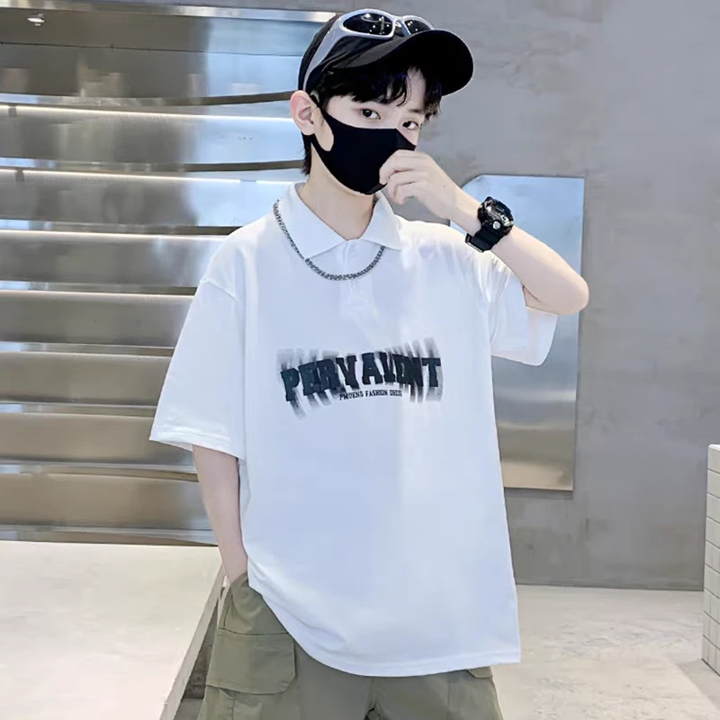 5071男童polo衫短袖t恤儿童夏季休闲上衣大童男孩夏装半袖