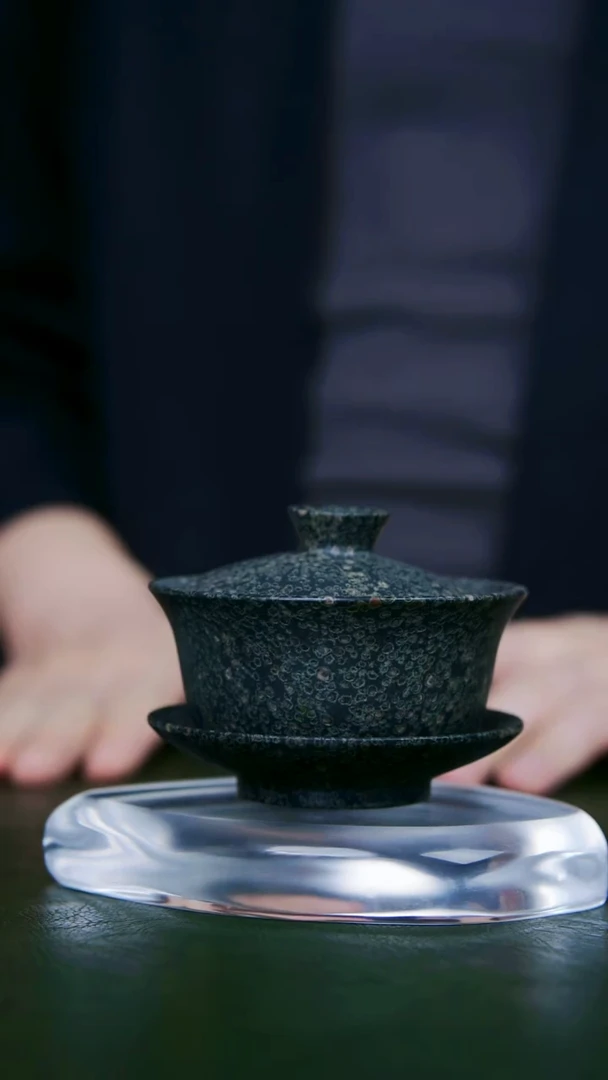 31老师手工作品，梅花玉，三才盖碗一物一拍