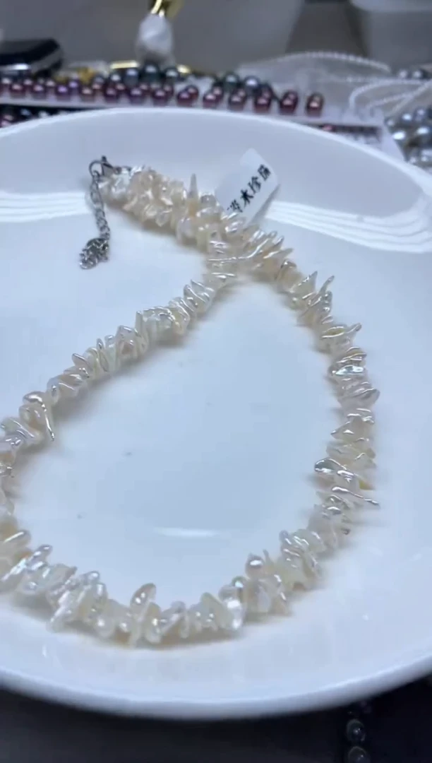 颈饰未镶嵌淡水珍珠叠孔