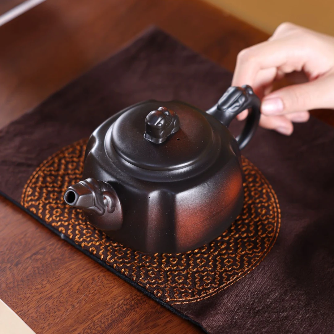 紫陶云南茶壶精品紫砂壶纯手工大容量高档泡茶壶原矿复古泡茶家用