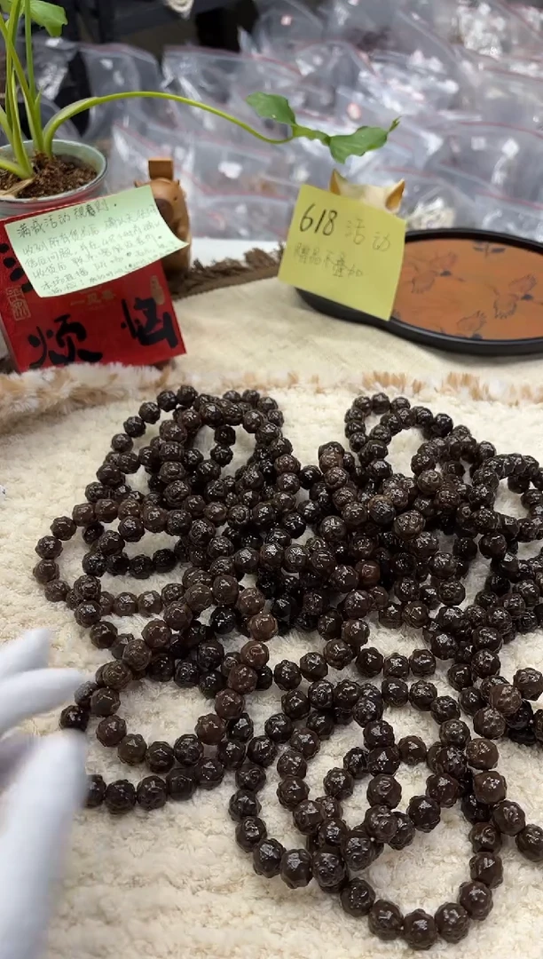 菩提根/象牙果手串14雕刻（408）