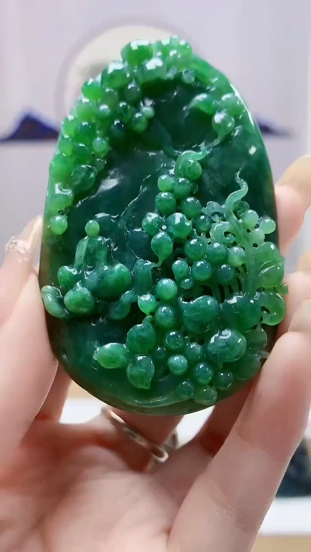 未镶嵌定制翡翠4852DD-毛货挂件90