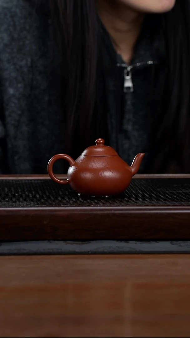 茶壶紫砂130cc小煤窑原矿朱泥梨型8