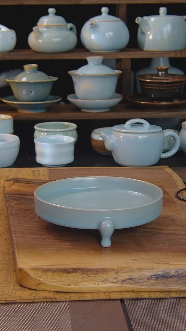 原矿原釉汝瓷福利茶宠摆件