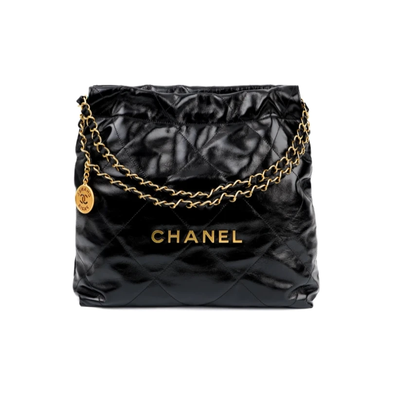 99新 Chanel/香奈儿 22BAG小号 黑金/黑银