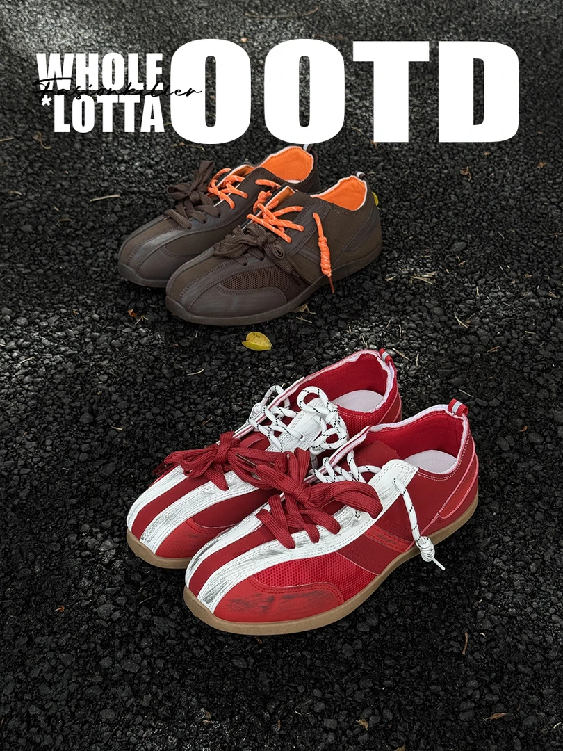 aoyo新款复古赛车鞋男Dirty Fit德训鞋低帮运动休闲板鞋