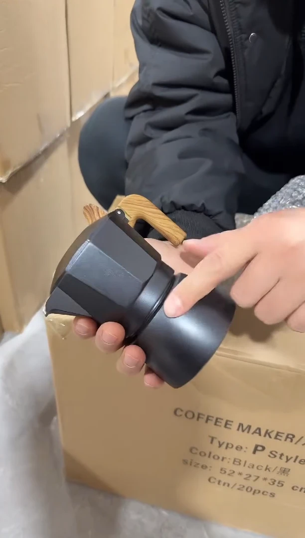 P款黑色双阀2杯陶瓷内胆