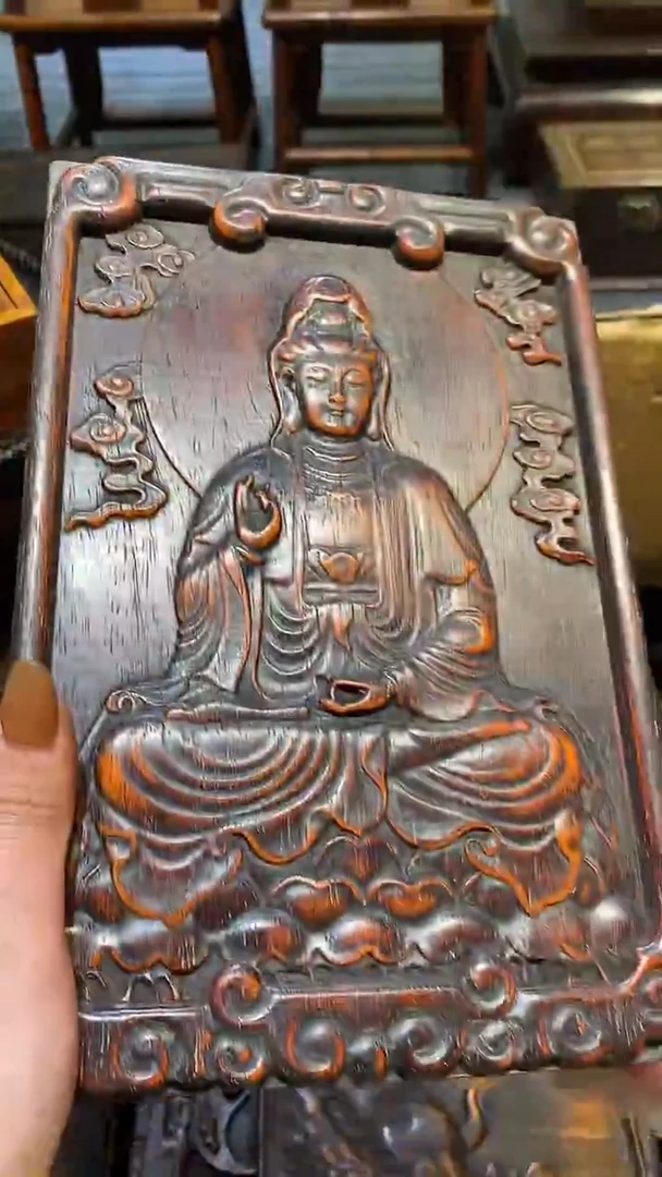 木紫檀雕刻一物一拍