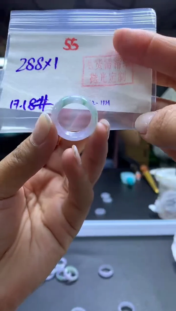 未镶嵌定制翡翠戒圈#288元-毛货需精细抛光