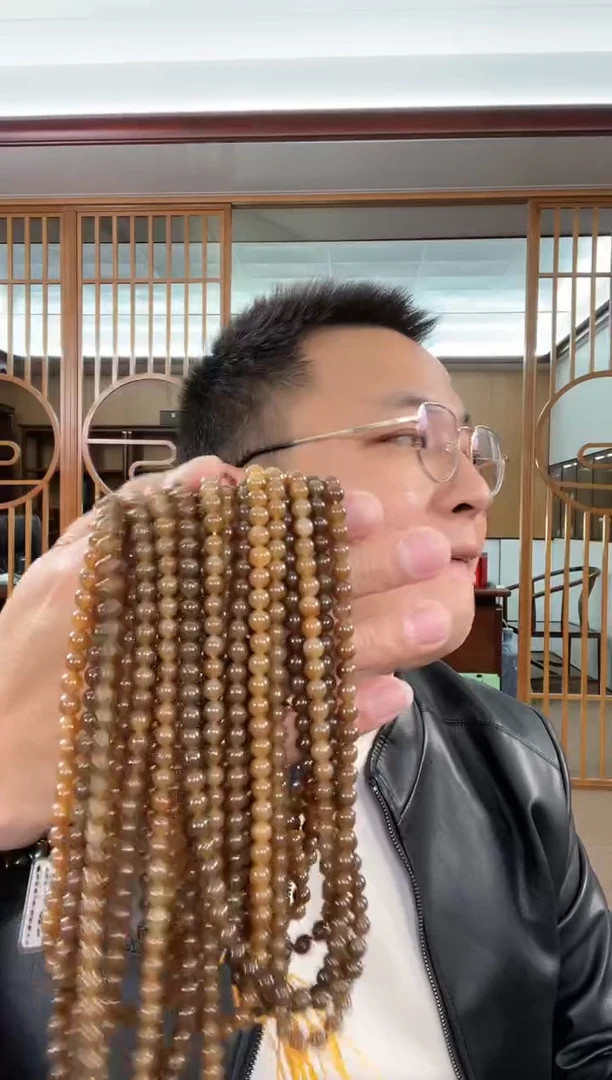 【闪购商品】和田玉项链未镶嵌108卡6且末糖珠链 多样性发一