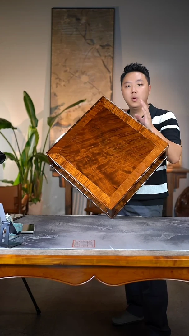 金丝楠515阴沉满花纹精工榫卯大漆炕桌