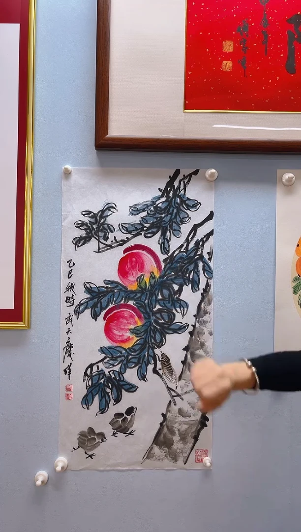 国画武天庆老师寿桃