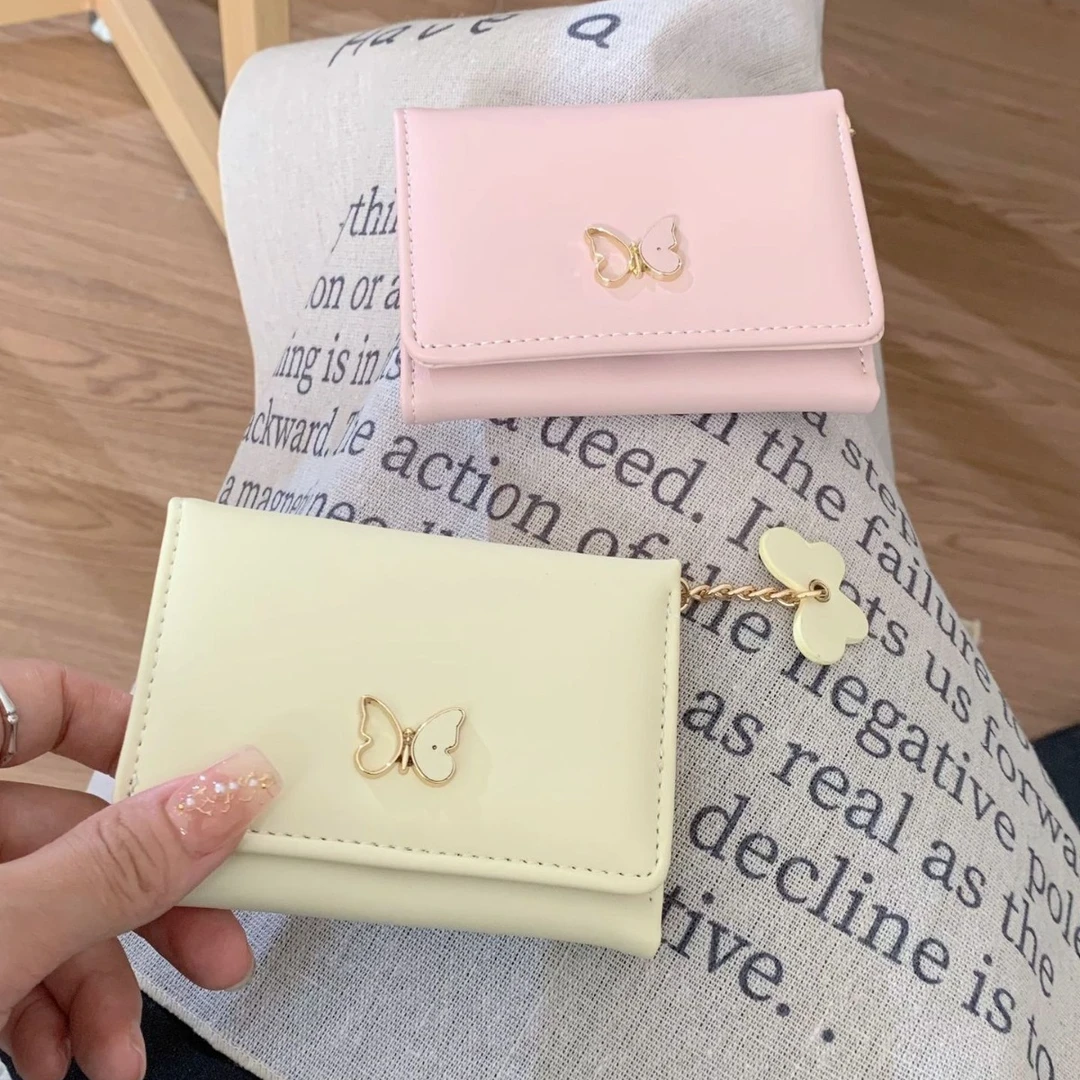 韩版小钱包女短款ol简约学生时尚多卡位大容量百搭卡包零钱包一体