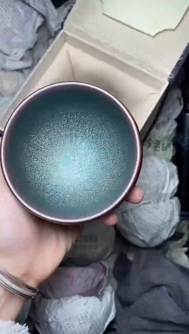 【闪购商品】茶盏糖果 青蓝钵 盏三疯建盏茶器