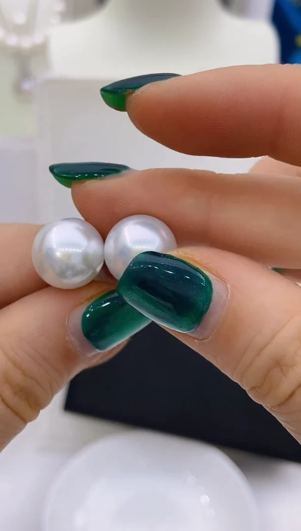 【闪购商品】海水珍珠耳饰18K金镶嵌167 12-13mm