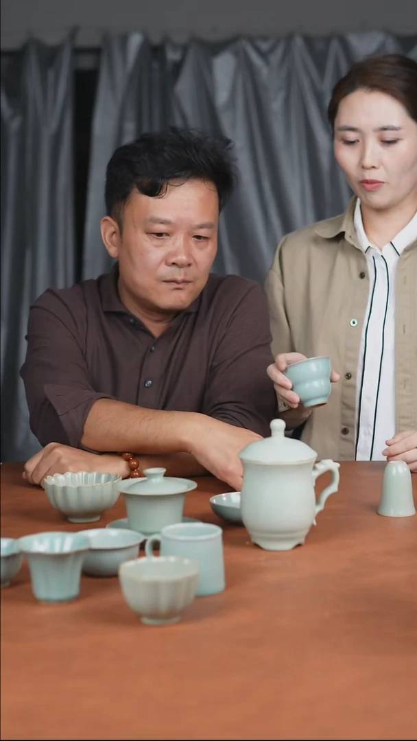 杯子纯手工汝窑原矿釉汝瓷闻香杯