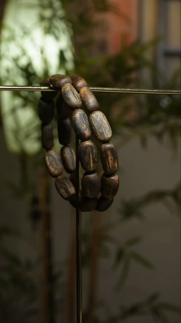 降真香手串/手链海南黎母山虫漏绿棋