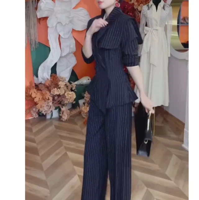 2025夏季新款网红同款洋气韩版潮流设计感套装两件套女神ye-A